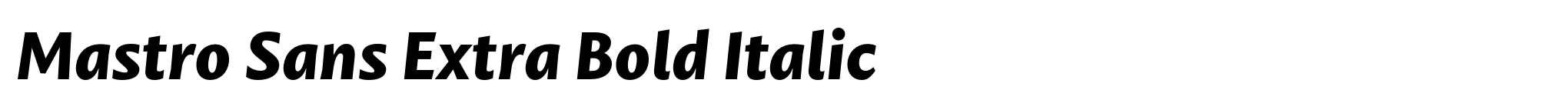 Mastro Sans Extra Bold Italic image